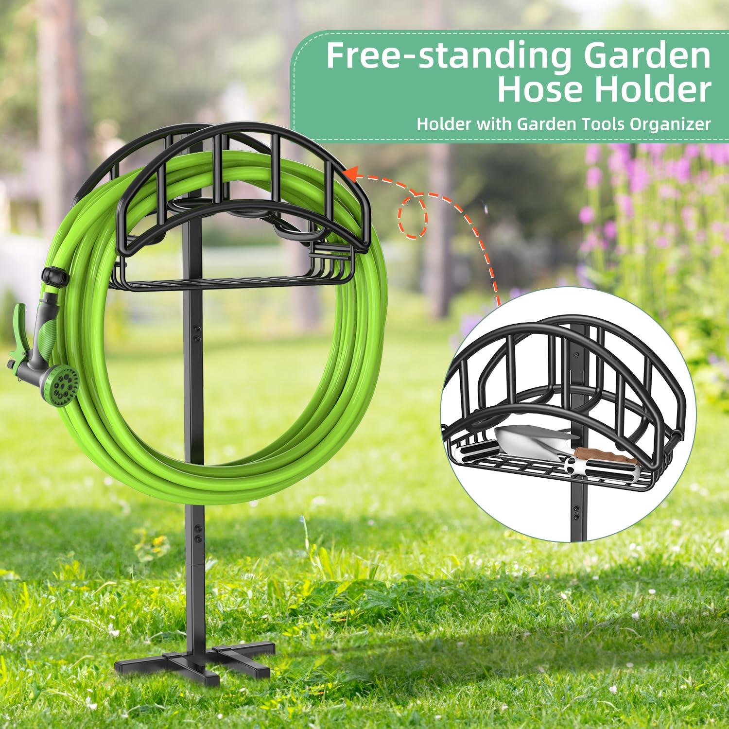 Detachable tool basket keeps trowels and pruners within reach