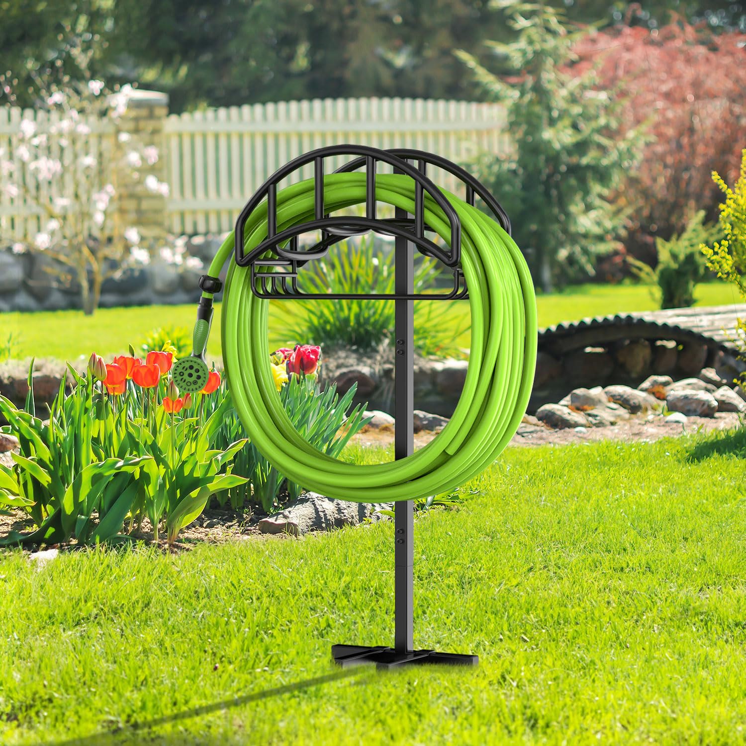 Powder-coated finish protects against rust and corrosion