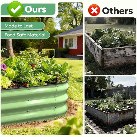 Yumatum raised garden bed gloves included provide comfortable setup for first-time gardeners.