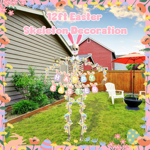 Yuminefeety banner reads Happy Easter to brighten outdoor scenes.