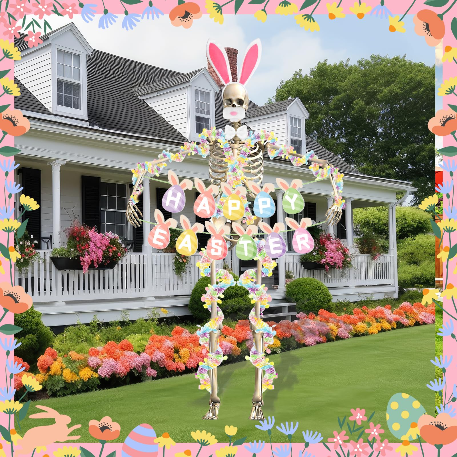 Yuminefeety Easter decor idea for yard photos and gatherings.