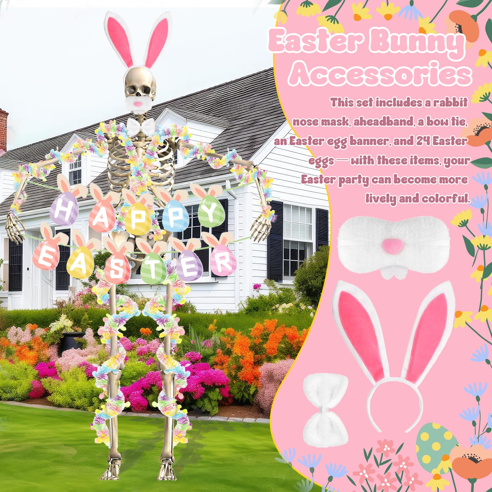 Yuminefeety colorful garland enhances display with flexible shaping.