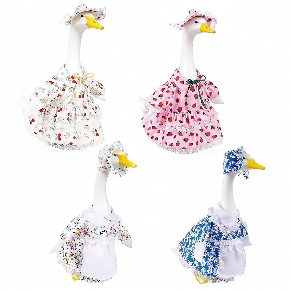Yumoxuz porch goose outfits with St. Patrick ensemble add festive charm to outdoor space.