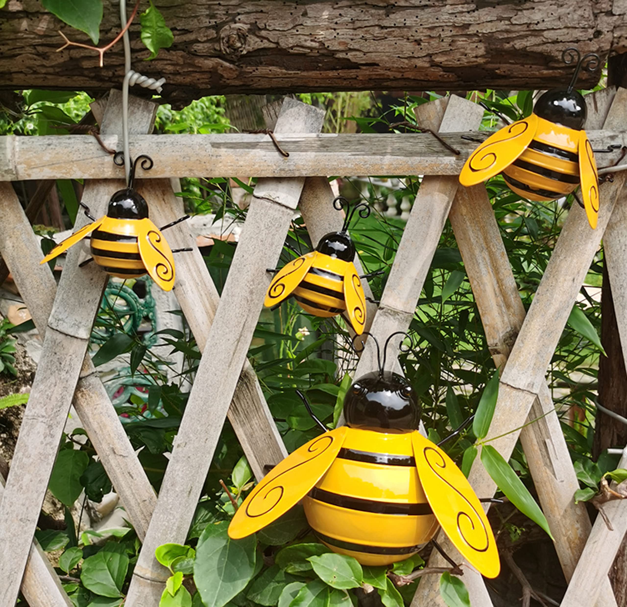 Yungeln Bumble Bee wall art small fits tight spaces and adds charm.