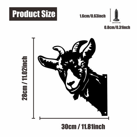 Yungeln goat yard art stake adds playful focal point to lawn