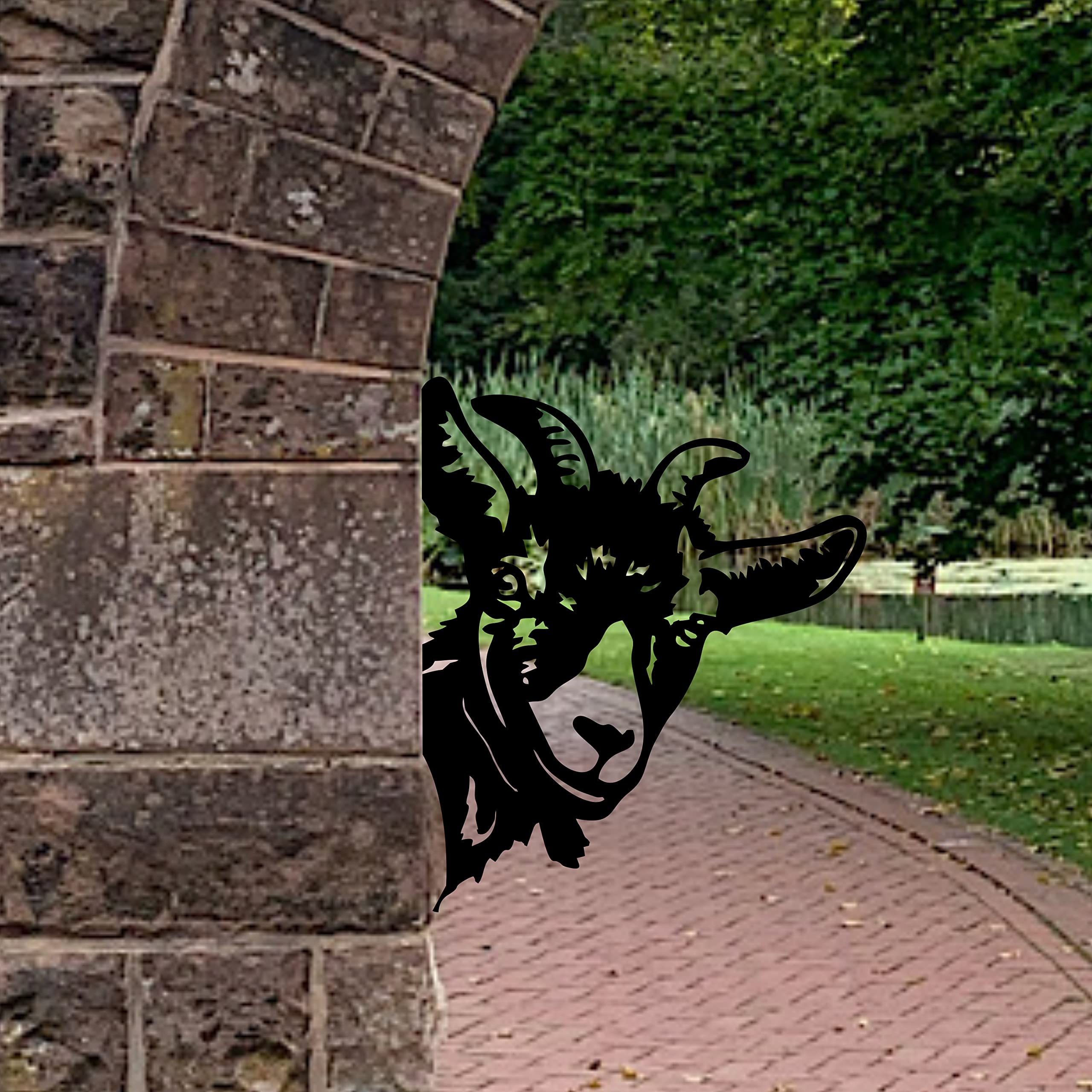 Yungeln patio backyard goat statue adds retro pastoral vibe