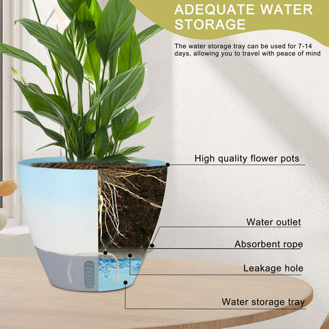 YUNLINGAA 9-inch planter suitable for succulents and small foliage