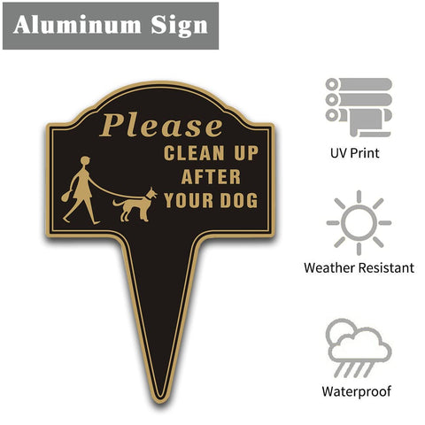 Yuntarda clean up sign durable rust-free aluminum withstands outdoor use