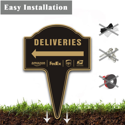 Yuntarda easy-installation sign can be placed without a separate stake.
