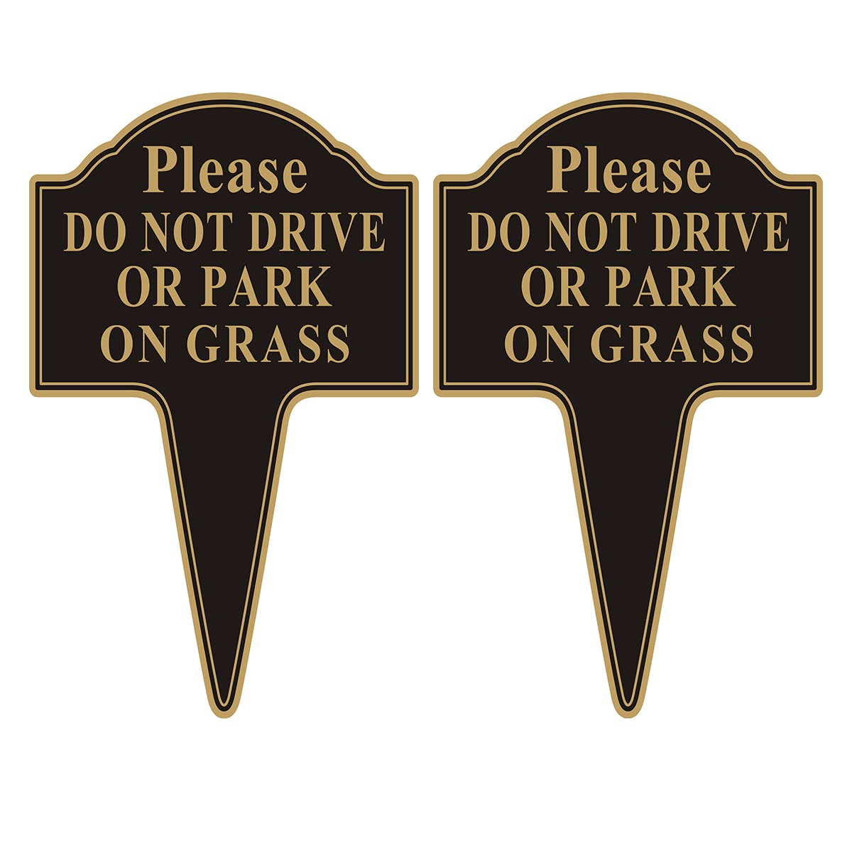 Yuntarda do-not-drive-or-park-on-grass sign 10x14, highly visible to deter vehicles.