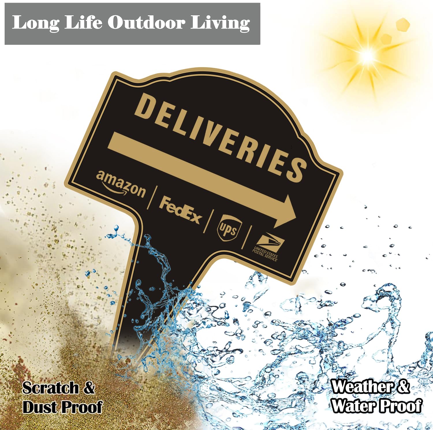 Yuntarda durable ink print on 14x10 sign ensures bold legibility from a distance