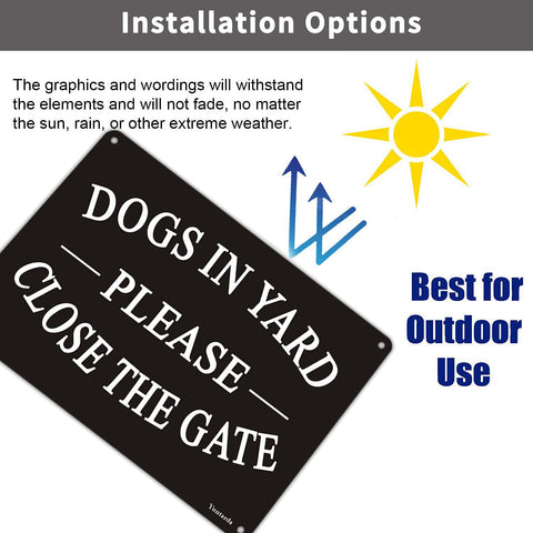 Yuntarda easy installation with four pre-drilled holes for fences, doors, or walls