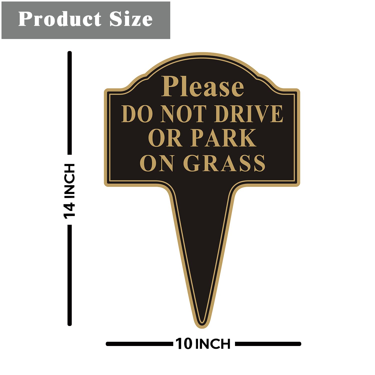 Yuntarda integrated-stake grass sign enables quick ground placement for lawns.