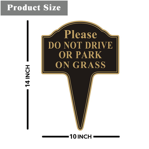 Yuntarda integrated-stake grass sign enables quick ground placement for lawns.