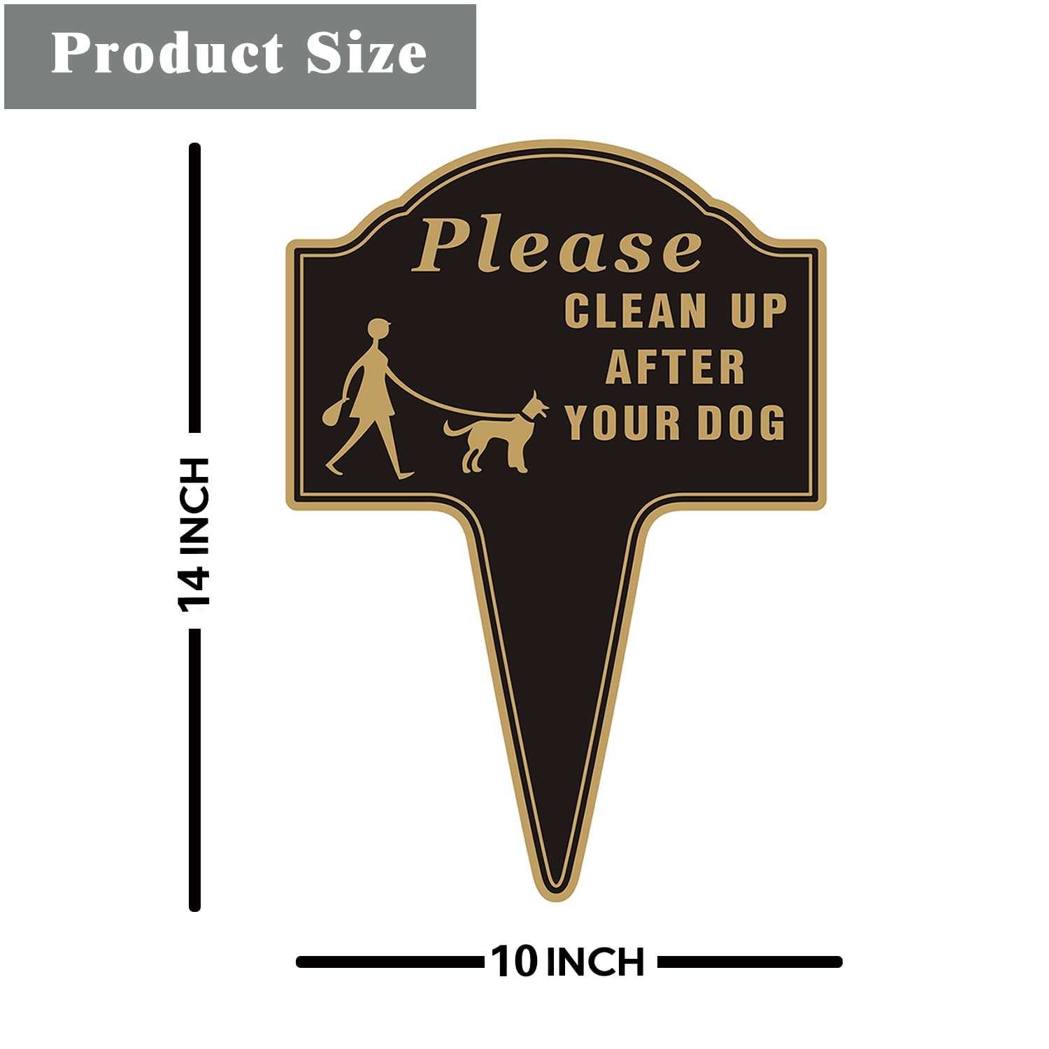 Yuntarda no-poop sign lawn, double-sided visibility for passersby.
