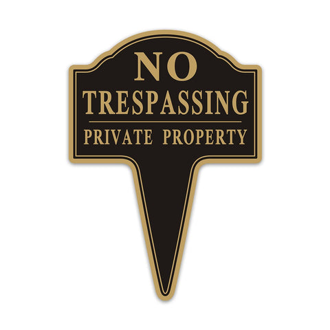 Yuntarda No Trespassing sign 10x14 clearly marks private property for deterrence.