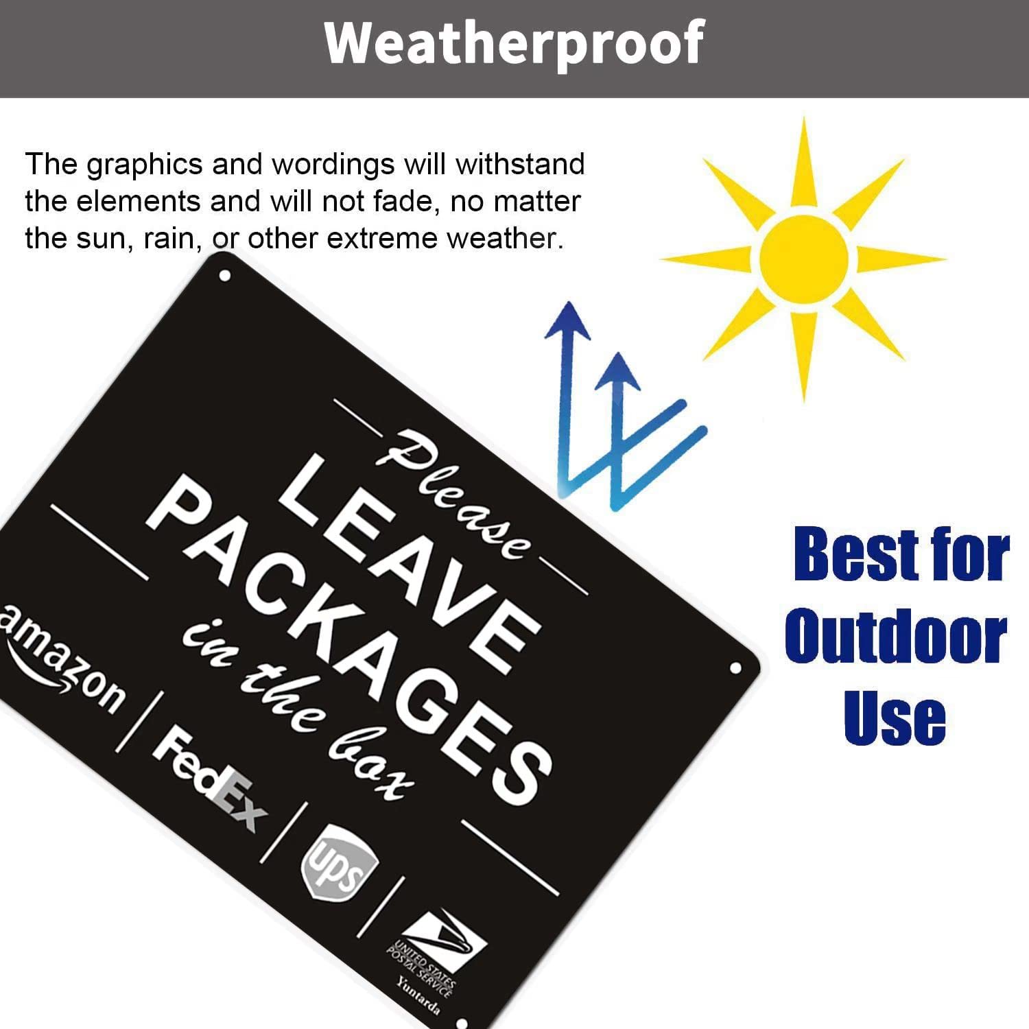 Yuntarda outdoor sign on fence demonstrates weather-ready durability.