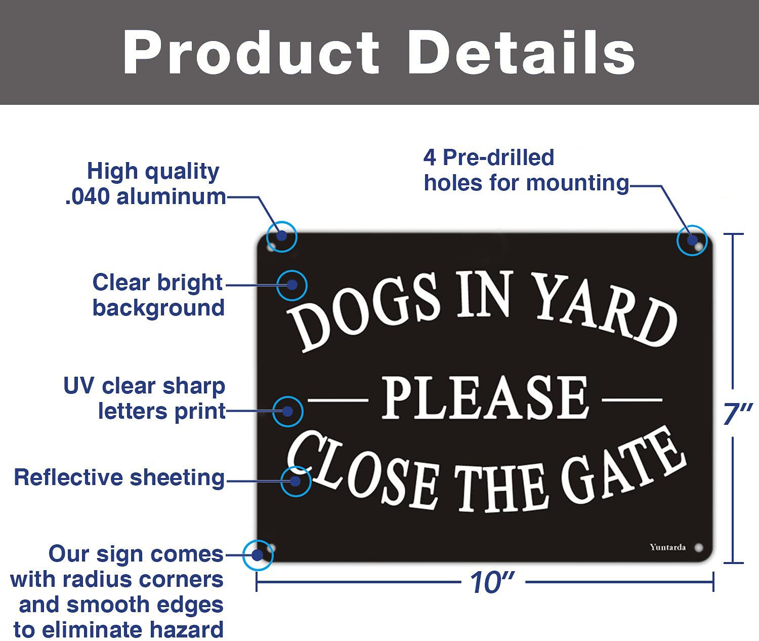 Yuntarda reflective coating on aluminum for high outdoor visibility