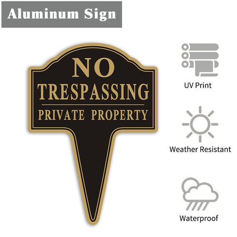 Yuntarda rust-free aluminum sign withstands weather for outdoor use.