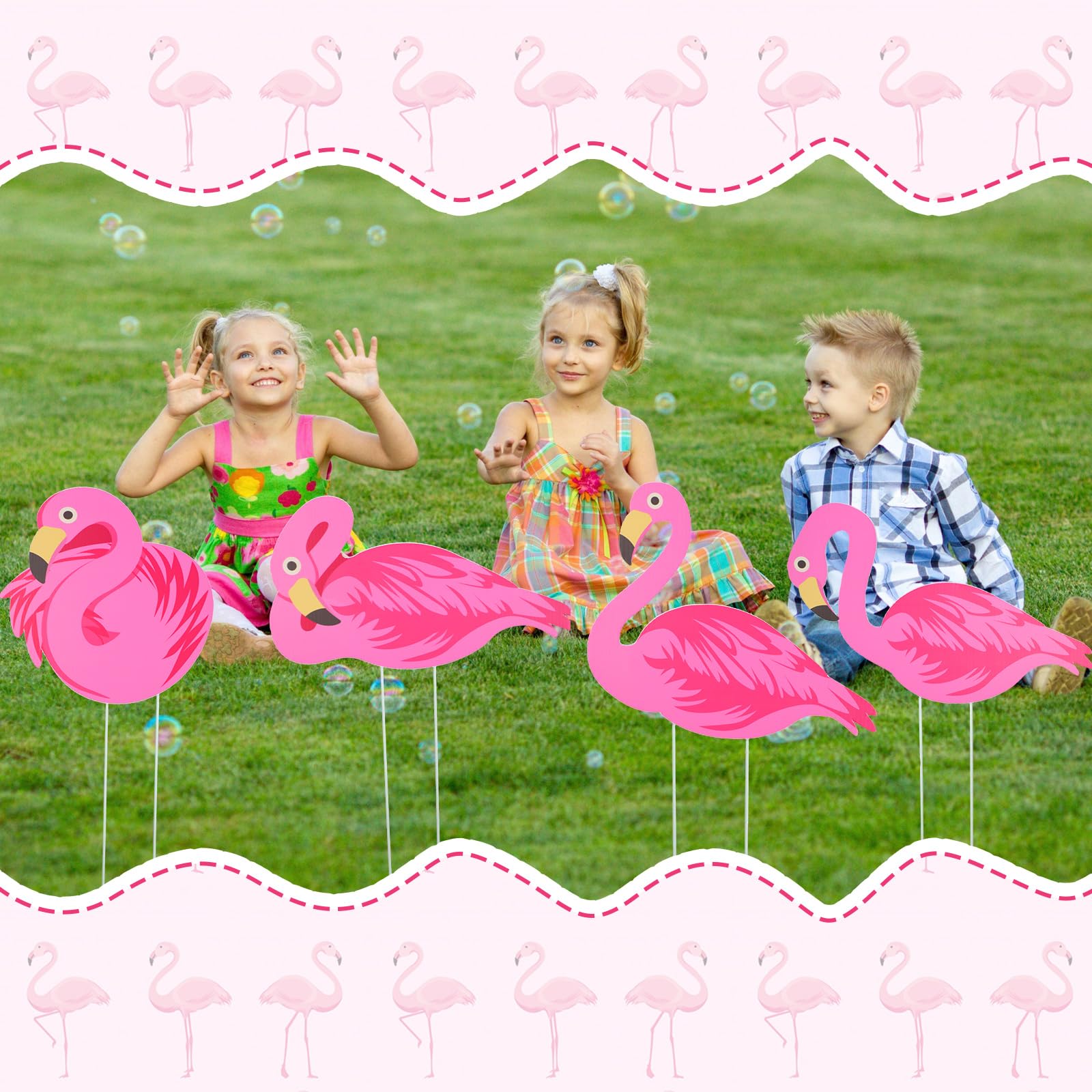 Yuntau flamingo photo props add festive party backgrounds