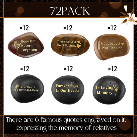 Yuntau memorial stone 72-piece set, perfect for guest keepsakes