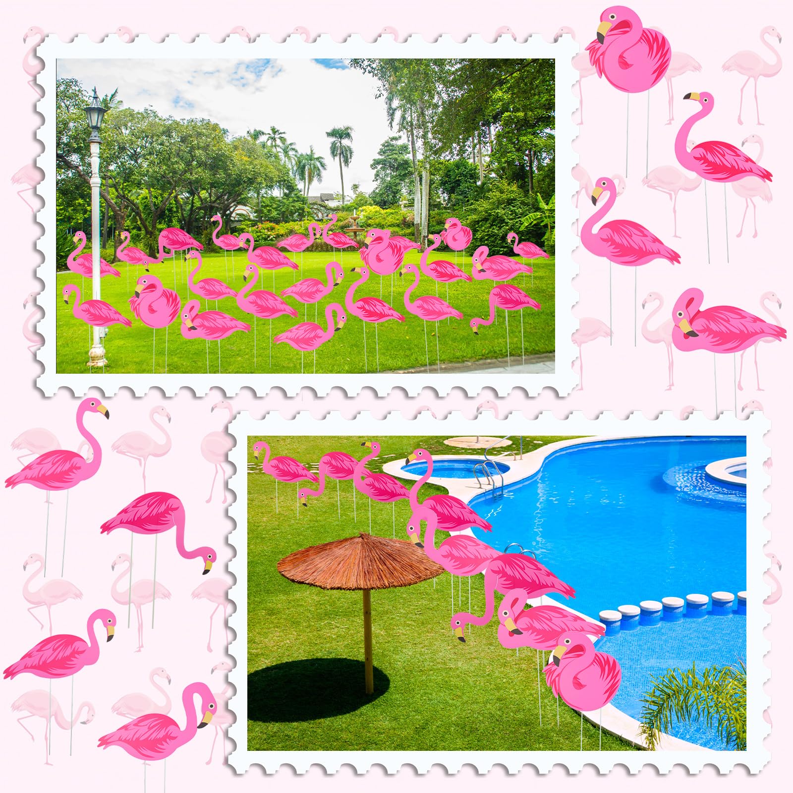 Yuntau outdoor flamingo decor for lawns, patios, and gardens