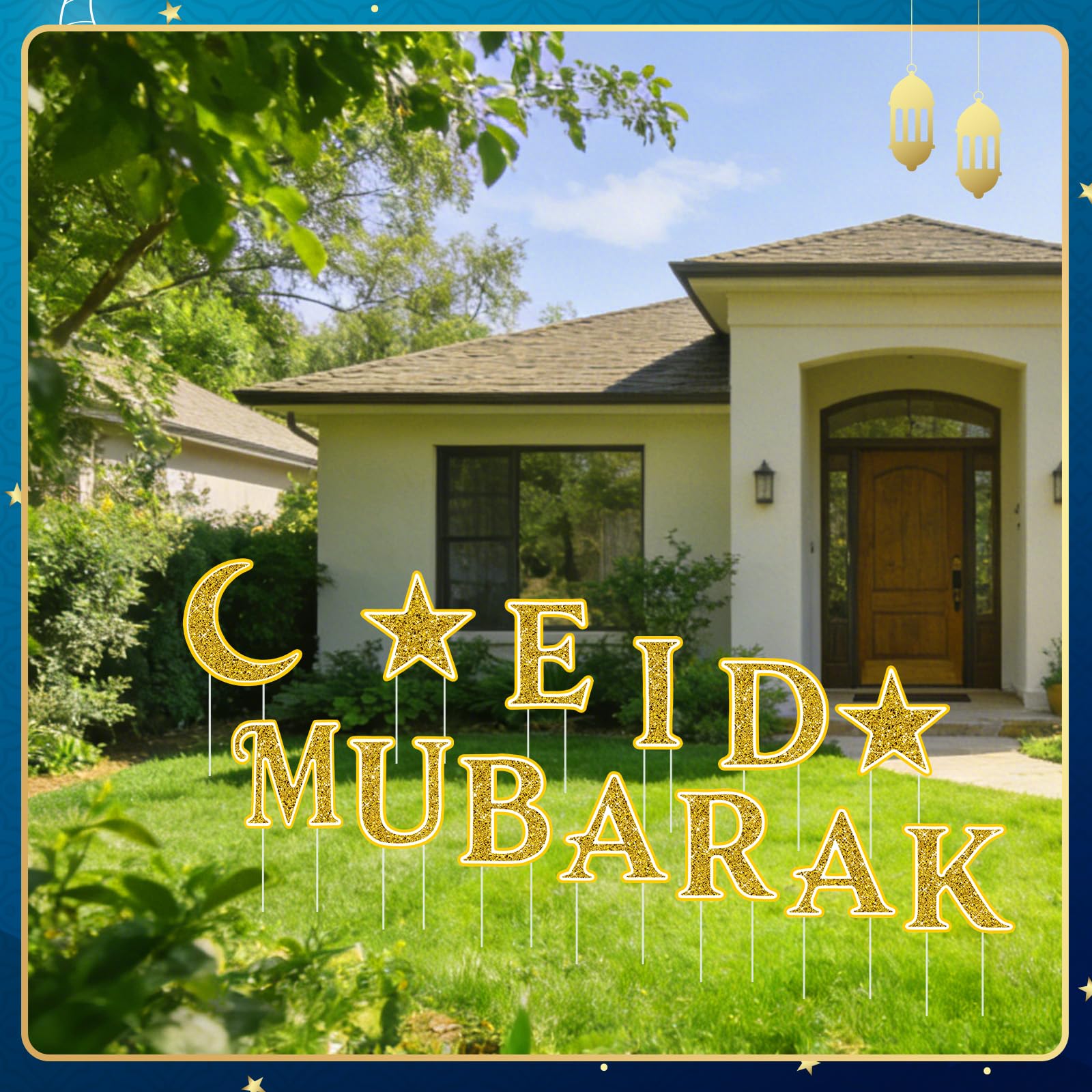 Vibrant gold tones provide a luxurious Ramadan effect.
