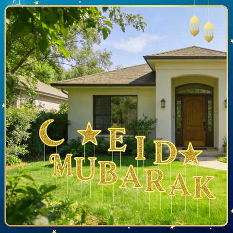 Vibrant gold tones provide a luxurious Ramadan effect.