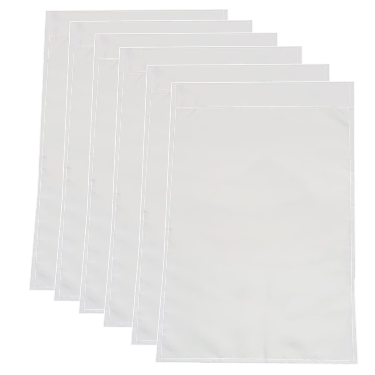 Yuntop six-pcs garden flags blank white for DIY decor and gifting