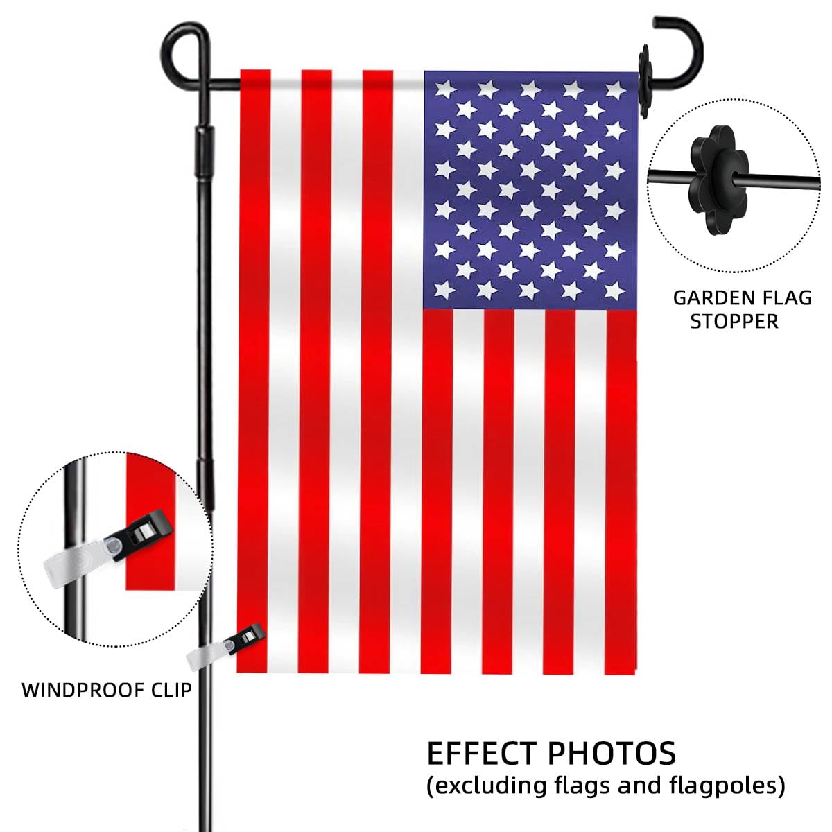 Yuntop wind-resistant flag stoppers protect flags during windy days