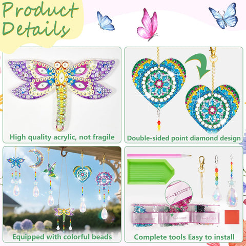 YUNVI diamonds paintings suncatcher hummingbird brings lively color to porches.