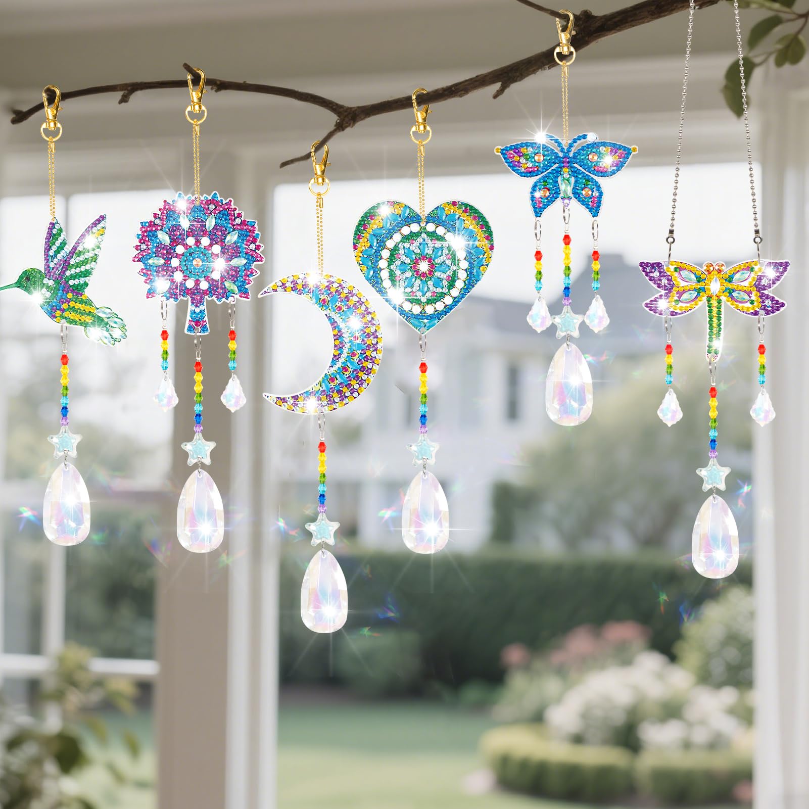 YUNVI diamonds paintings suncatcher moon offers a dreamy glow on sunny days.