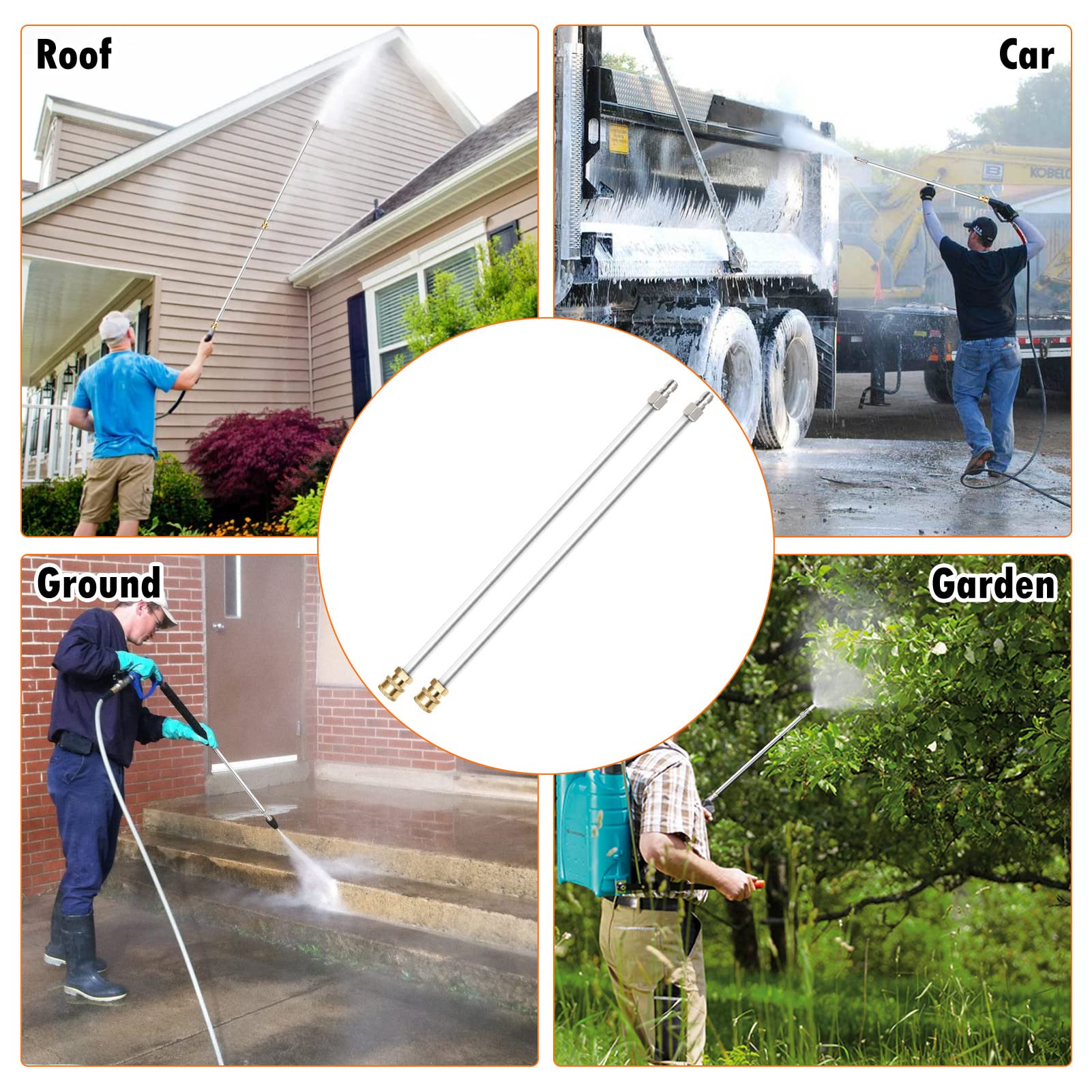 YUNVI wand extension reduces wrist strain while improving spray control.