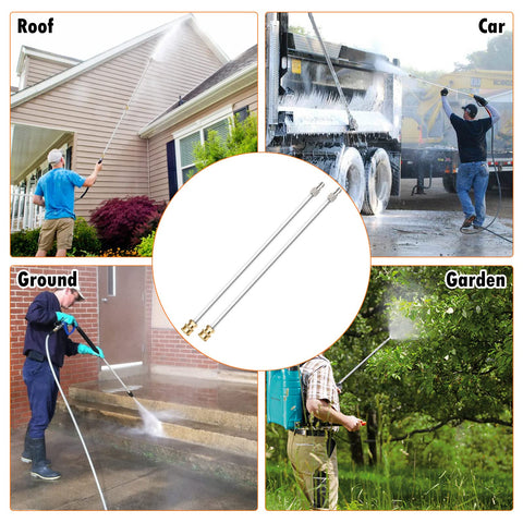 YUNVI wand extension reduces wrist strain while improving spray control.