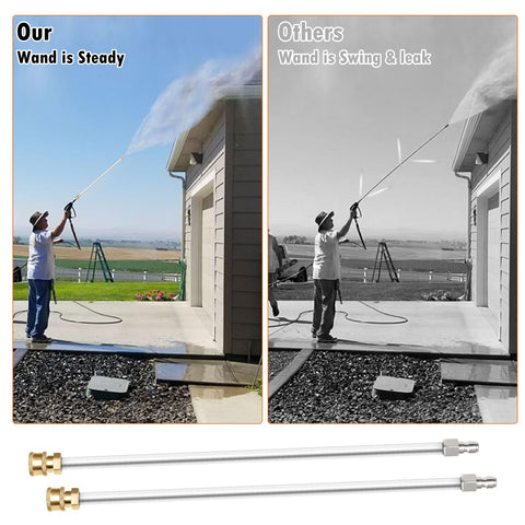 YUNVI extension wand is ideal for cars, driveways, and siding and more.
