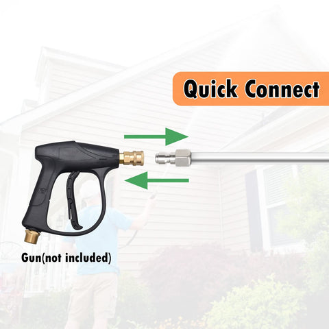 YUNVI 1/4-inch quick-connect wand compatible with many nozzles and washers.