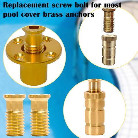 YUNVI quick-install pool cover anchor screws simplify replacement process.