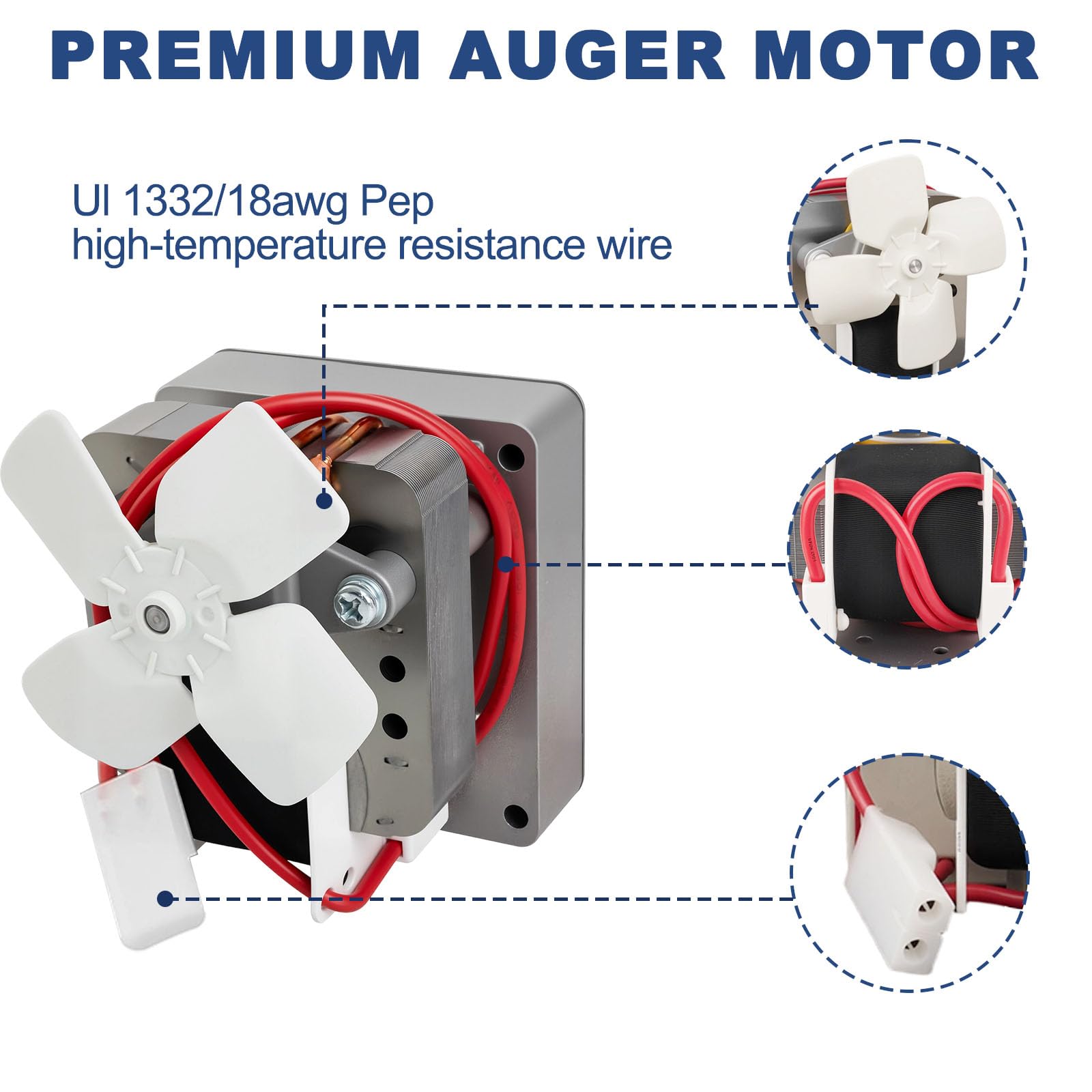Yunziling 2.0 RPM auger motor gear teeth highlight rugged, jam-free performance.