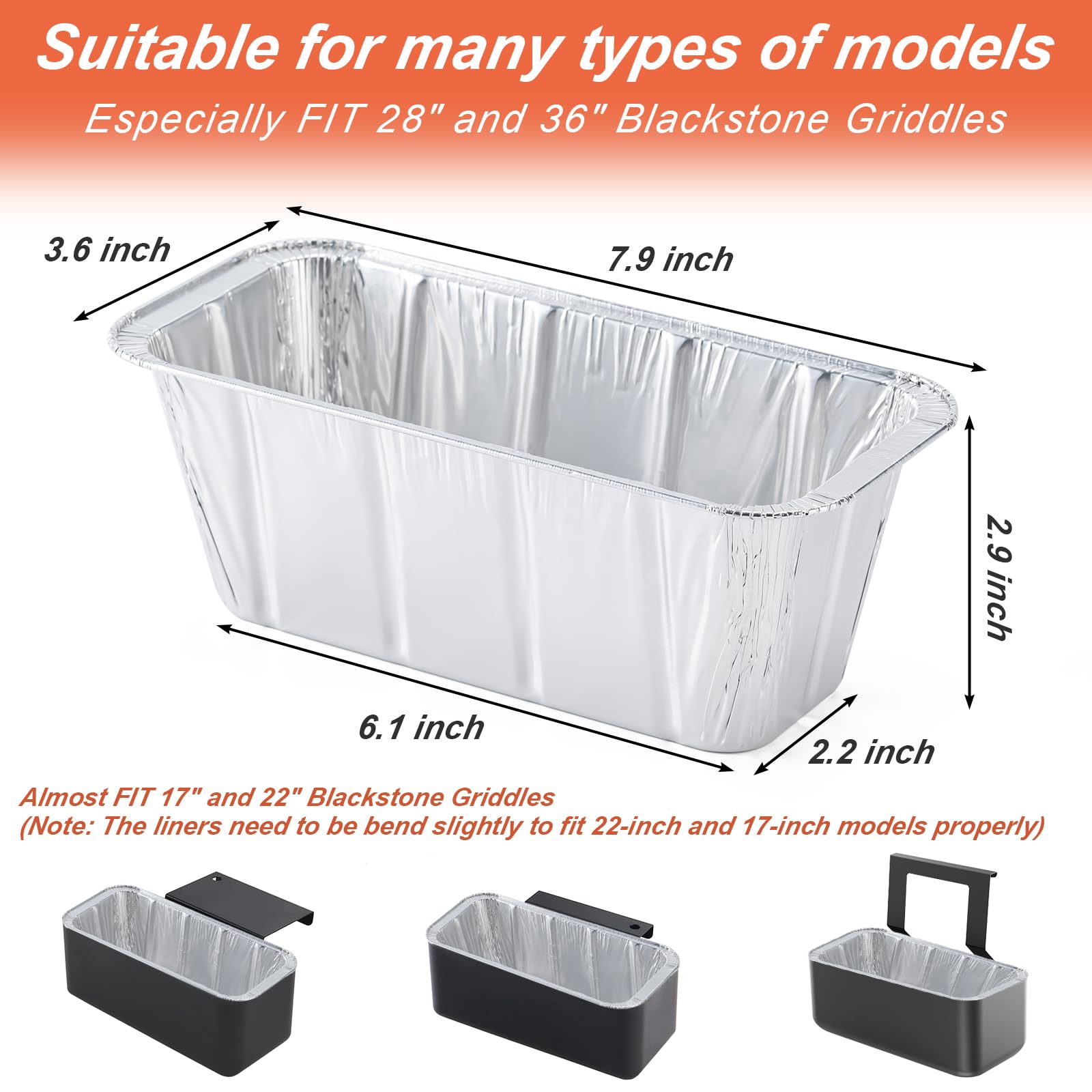YUNZT aluminum drip pan liner for 28-inch griddles simplifies cleanup after grilling.