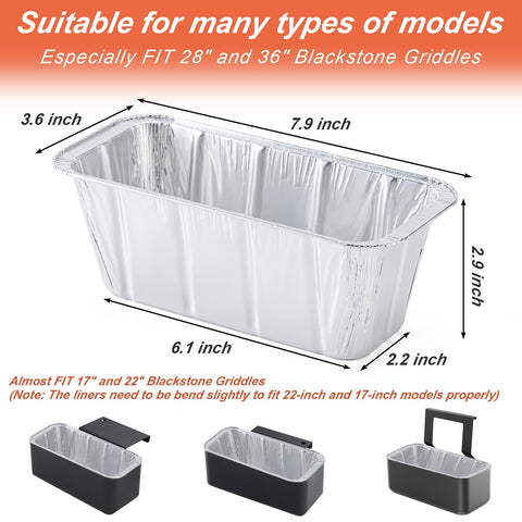 YUNZT aluminum drip pan liner for 28-inch griddles simplifies cleanup after grilling.