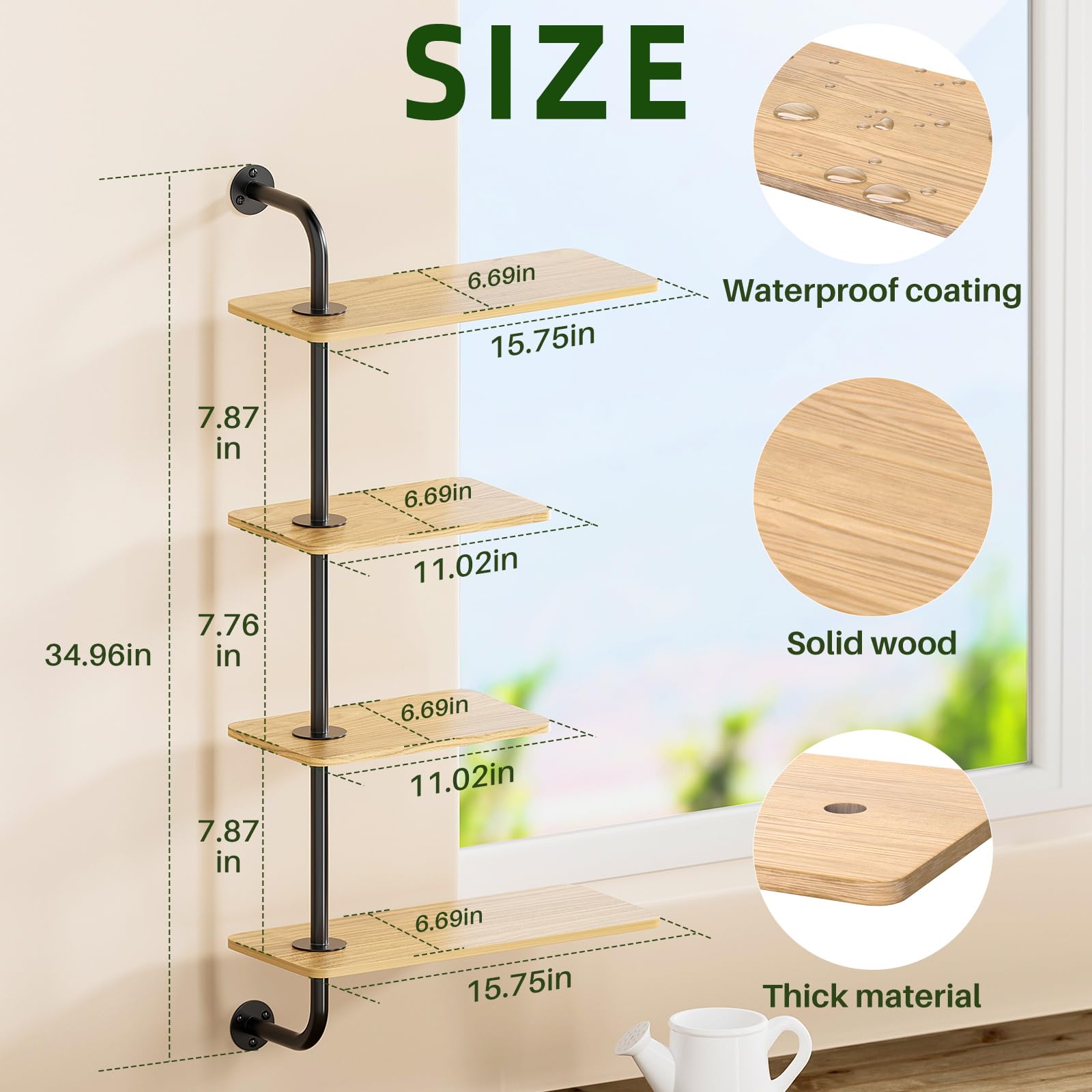 YUOROS versatile plant shelf in a living room display enhancing decor