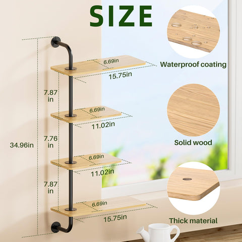 YUOROS versatile plant shelf in a living room display enhancing decor