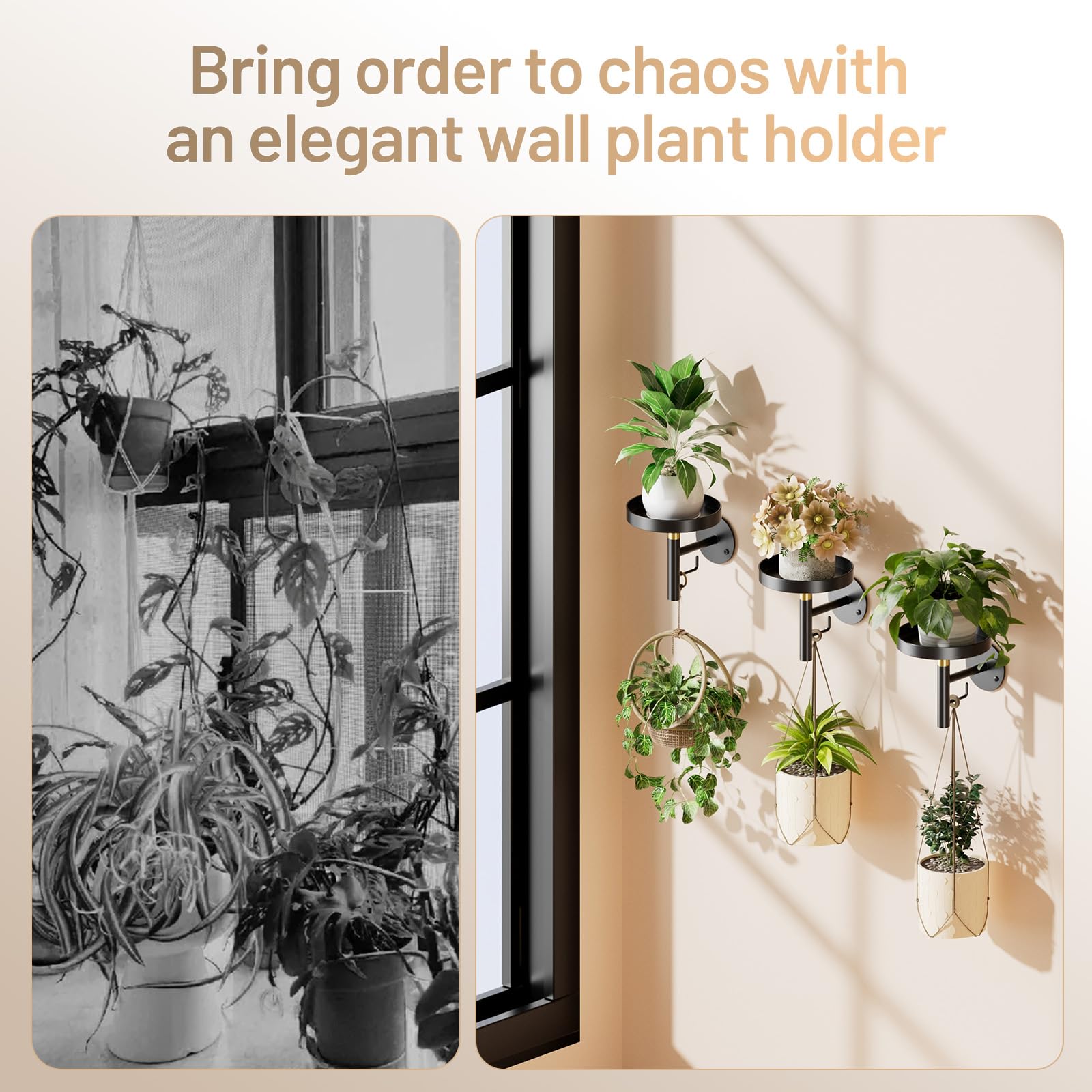 Placed near a window, Yuoros planter maximizes natural light for plants.