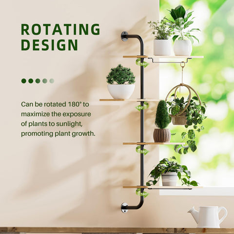 YUOROS window shelf extra hangers supporting hanging plants for a fuller display