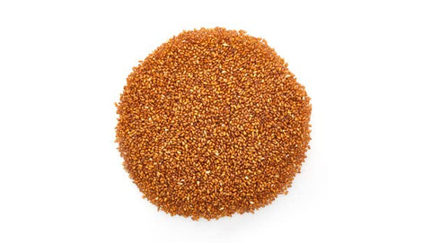 Yupik Teff Seeds simmering in pot suggests easy cooking.