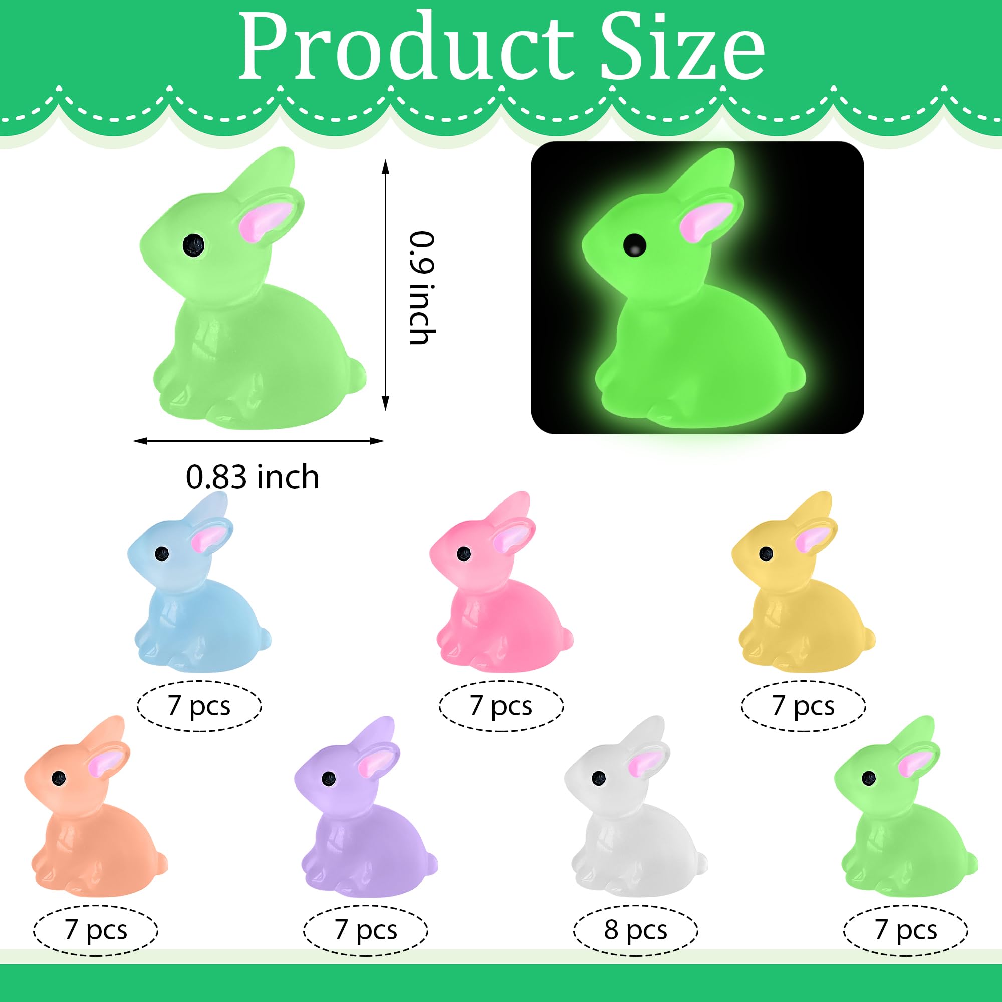 Yuronam glow-in-the-dark bunny closeup shows detailed resin texture.