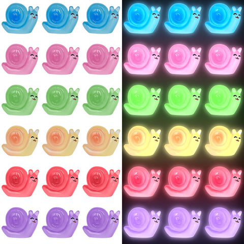 Yuronam glow snail miniature set for dollhouses enhances scenes with gentle light