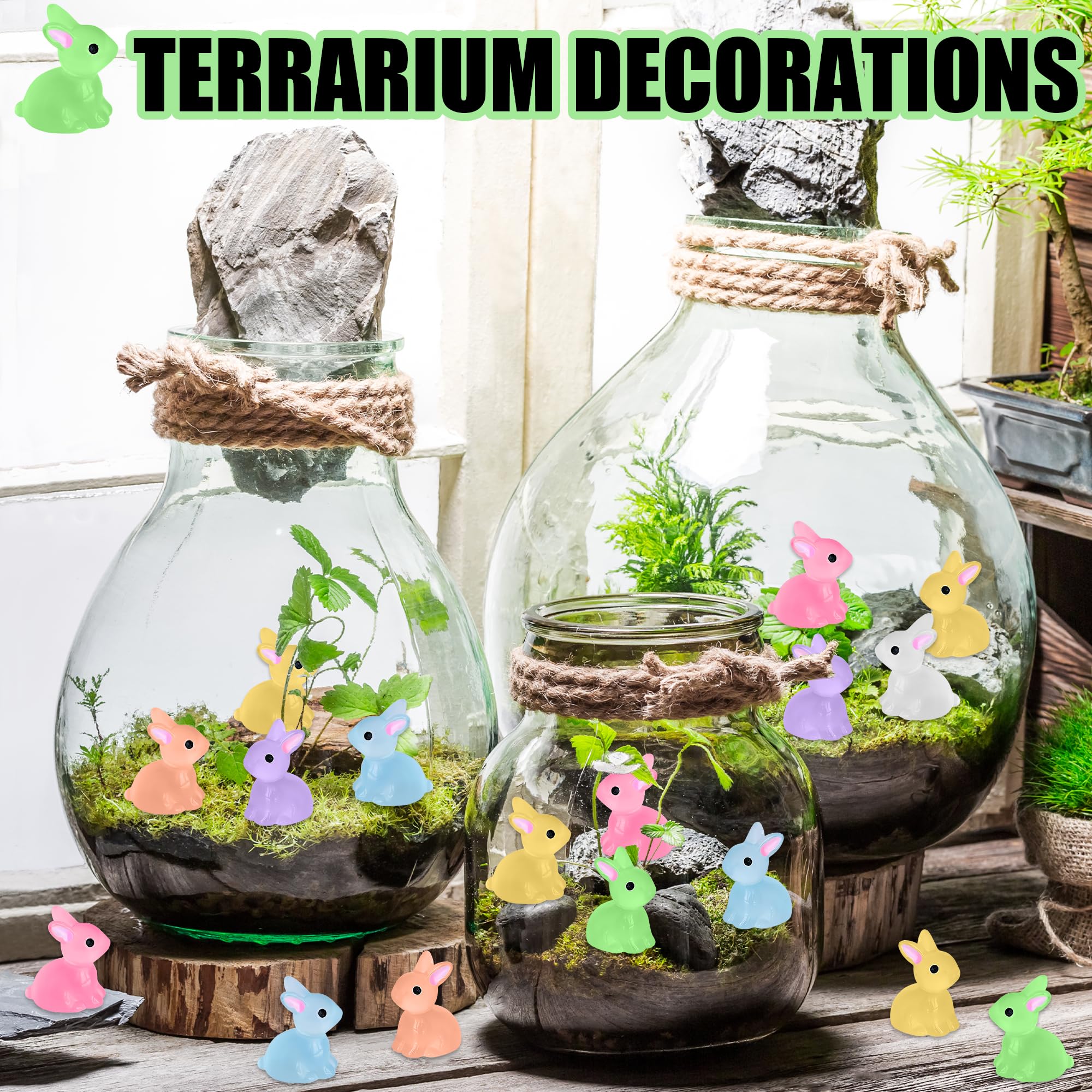 Yuronam resin bunnies for DIY crafts and tiny decor.