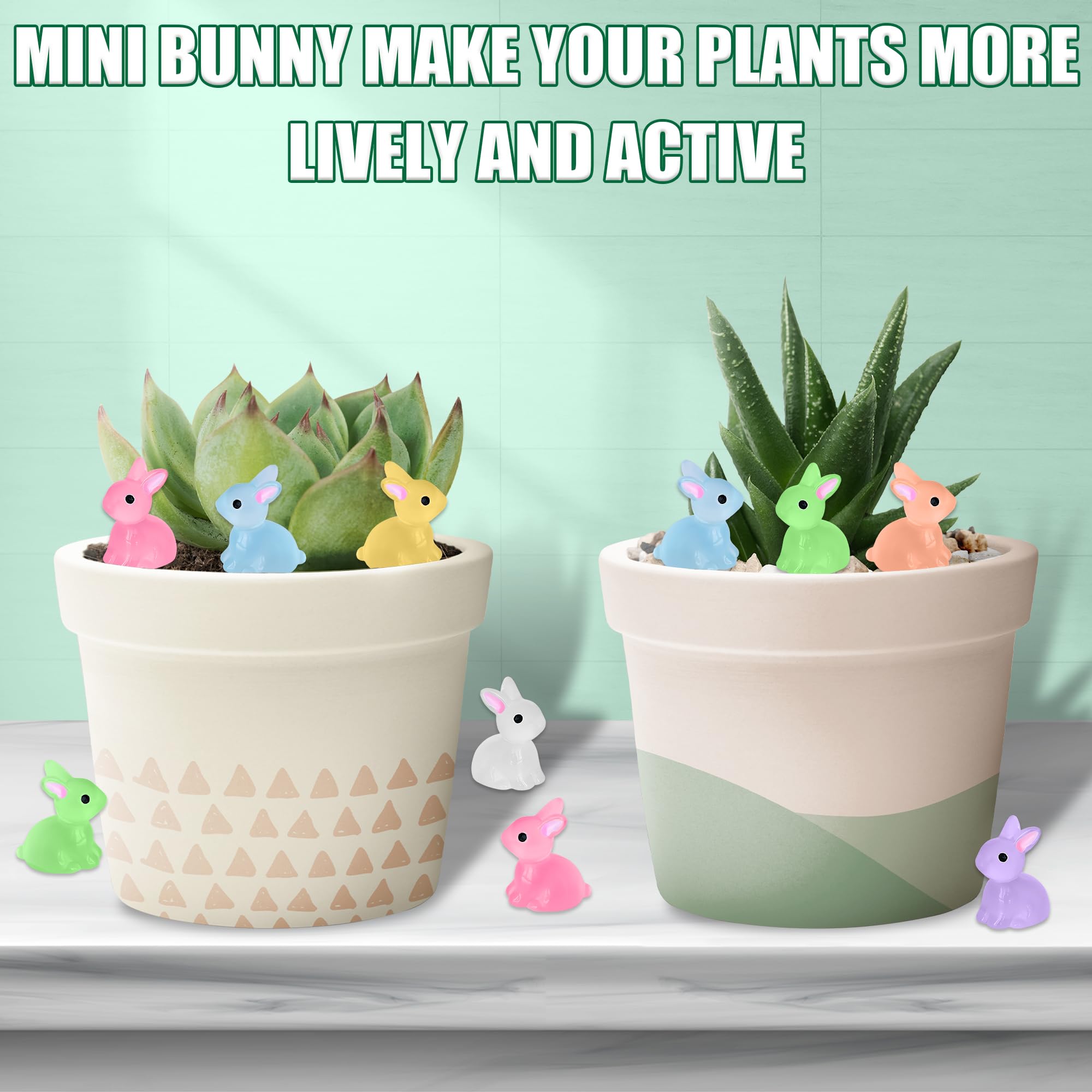 Yuronam seven-color luminous bunnies add color by night.