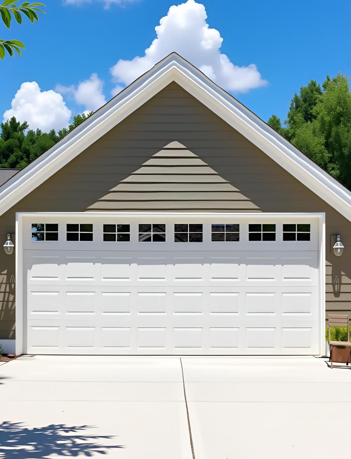 YURROAD 32pcs magnetic window panels add glossy 6x4 windows to steel garage doors.